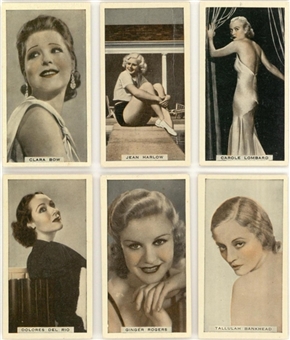 1936 R. & J. Hill, Ltd. "Cinema Celebrities" Complete Set (35) – Featuring Mae West and Marlene Dietrich